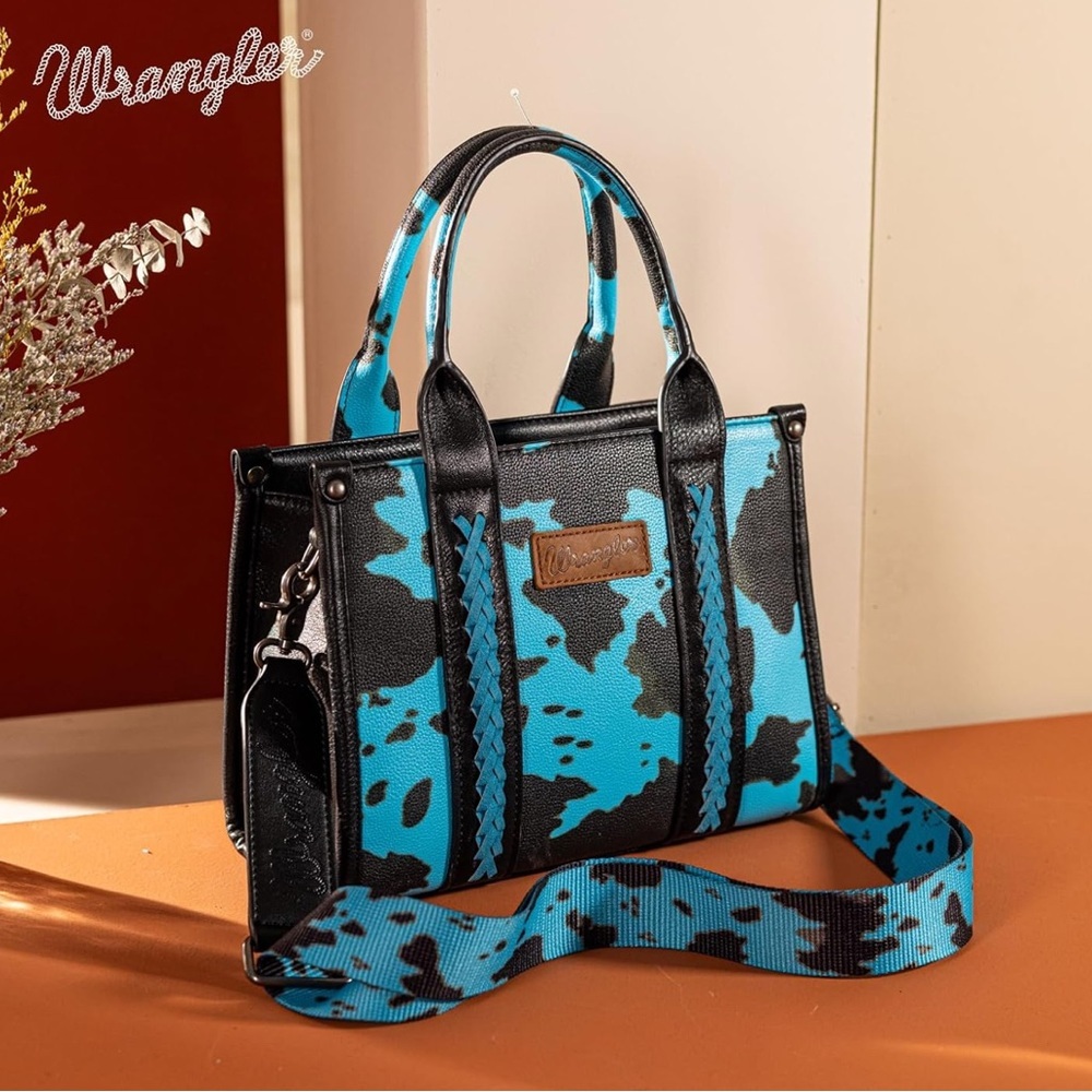 Wrangler cow print handbag - Picture 3 of 8